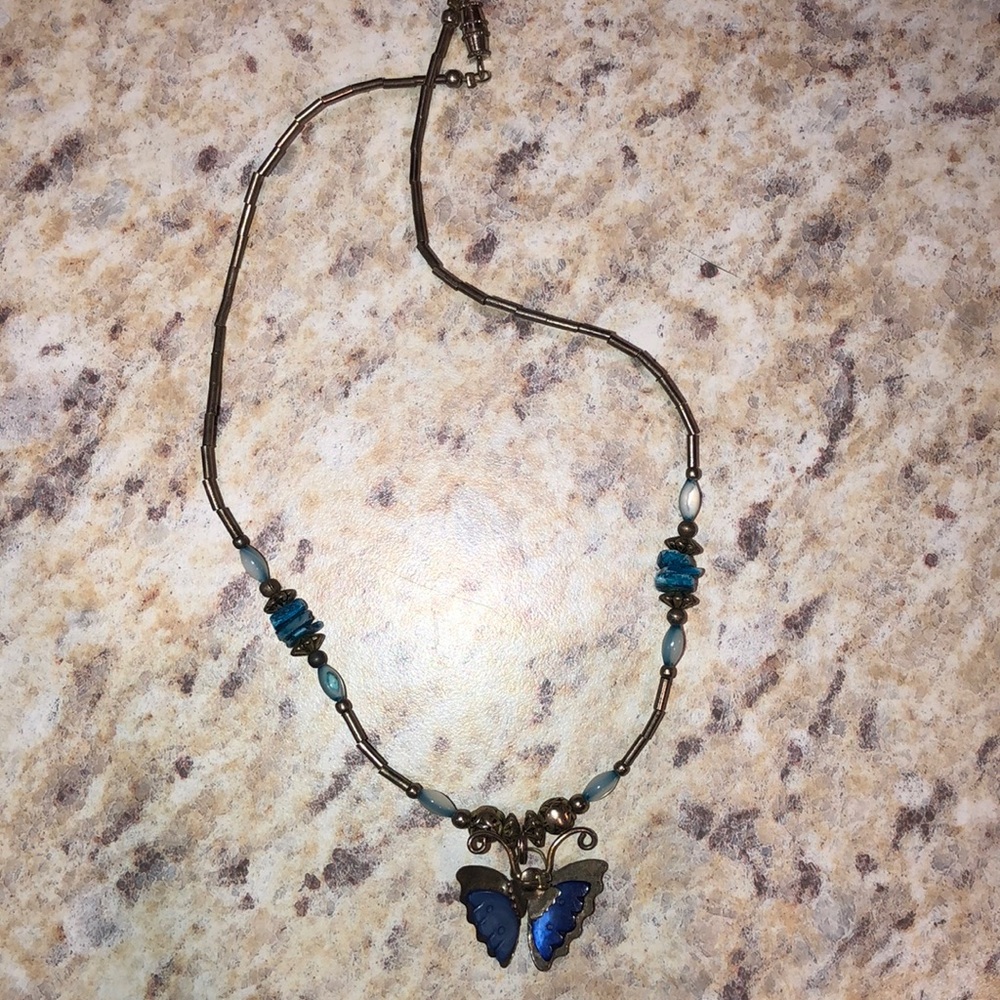 Vintage butterfly necklace